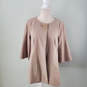 KENZIE WOMEN'S SWING JACKET POCKETS ONE BUTTON 3/4 LENGTH SLEEVES SIZE 8